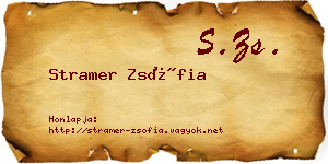 Stramer Zsófia névjegykártya
