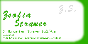 zsofia stramer business card